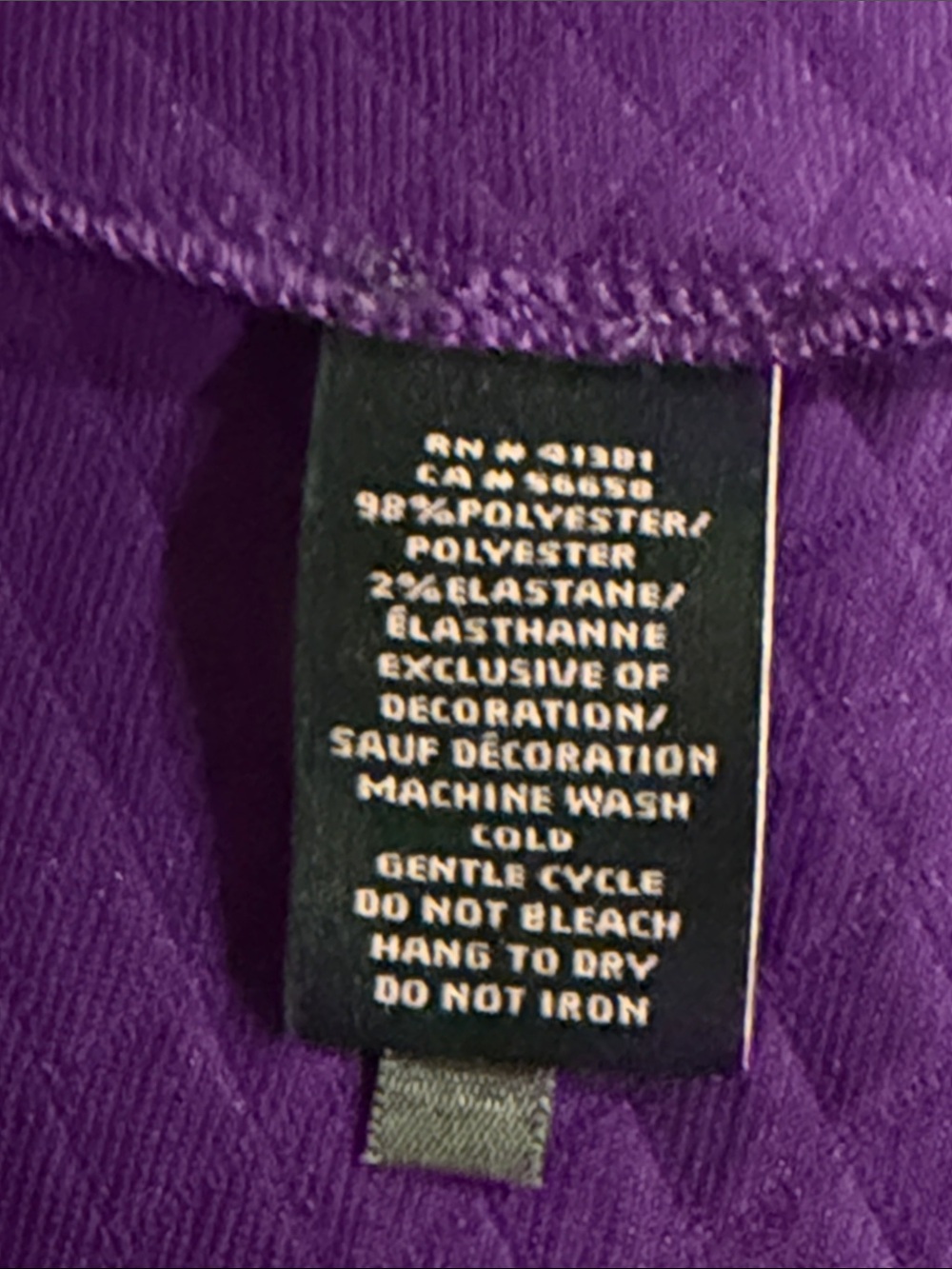 Lauren Ralph Lauren Quilted Violet Zip-Front Sleeveless Vest like new size M - Picture 8 of 8